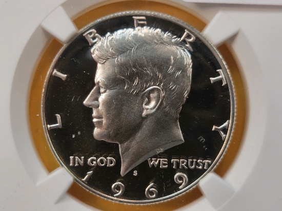 NGC 1969-S Kennedy Silver Half Dollar in Proof-69 Ultra Cameo