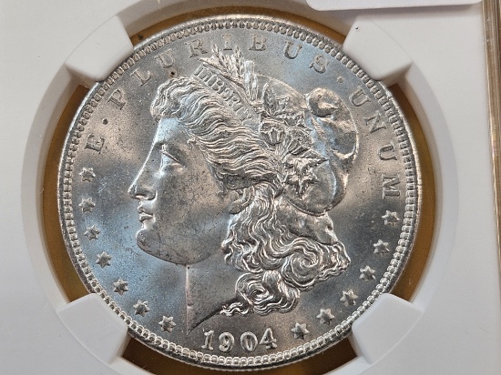 NGC 1904-O Morgan Silver Dollar in Mint State 63