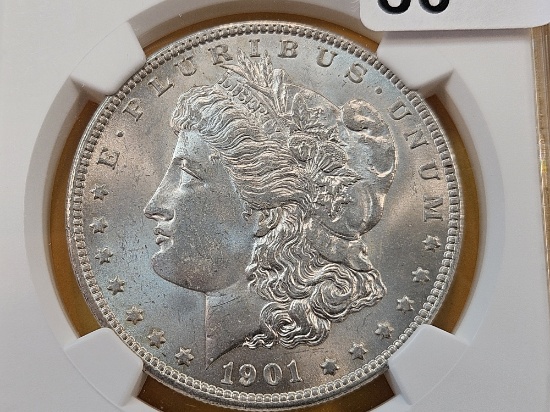 NGC 1901-O Morgan Silver Dollar in Mint State 63