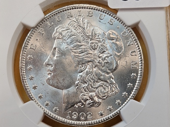 NGC 1902-O Morgan Silver Dollar in Mint State 63