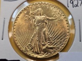 GOLD! Brilliant AU-BU 1927 Saint Gaudens Twenty Dollar Gold