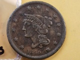 1840 Braided Hair Large Cent