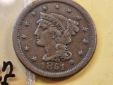 1851 Braided Hair Large Cent