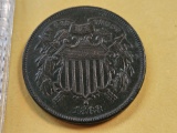 1868 Two Cent Piece