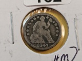1847 Seated Liberty Silver Half Dime