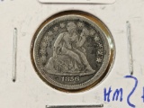 1856 Seated Liberty Silver Dime