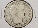 1914 Barber Silver Half Dollar