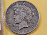 ** KEY DATE! ** 1921 Peace Silver Dollar