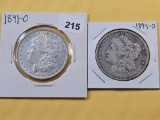 Two Better Date Morgan Silver Dollars