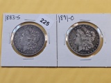 Two Better Date Morgan Silver Dollars