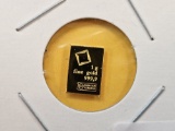 GOLD! Valcambi One Gram .9999 fine Gold Bar
