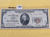 Series 1929 Brown Seal Twenty Dollar National Currency Note in Fine