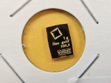 GOLD! Valcambi One Gram .9999 fine Gold Bar