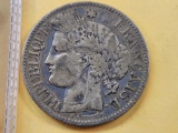 1894-A France Silver Two Franks in Very Fine