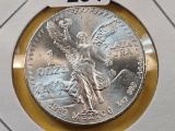 GEM Brilliant Uncirculated 1983 Mexico Silver Onza