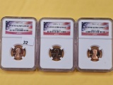 Three NGC Lincoln Cents in Proof 69 Ultra Cameo