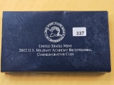2002 US Military Academy Commemorative GEM Proof Silver Dollar