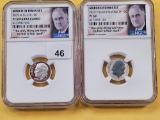 Two NGC Graded Proof Jefferson Silver Dimes