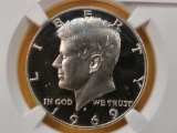 NGC 1969-S Kennedy Silver Half Dollar in Proof-69 Ultra Cameo