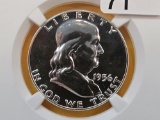 Variety! NGC 1956 Type 2 Franklin Silver Half Dollar in Proof 67