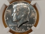 NGC 1966 Kennedy Silver Half Dollar in Mint State 66