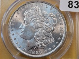 PCGS 1886 Morgan Silver Dollar in Mint State 63