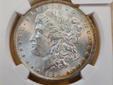 NGC 1896 Morgan Silver Dollar in Mint State 63