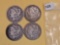 Four mixed Morgan Silver Dollars