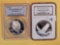 Two Proof 69 Deep and Ultra Cameo Proof Deep Cameo Commemorative Dollars