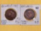 1820 Coronet Head and 1849 Braided hair Large Cents