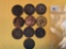 Ten mixed Large Cents