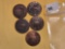 Five mixed Two-Cent pieces