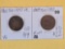 1865 and 1868 Two Cent pieces