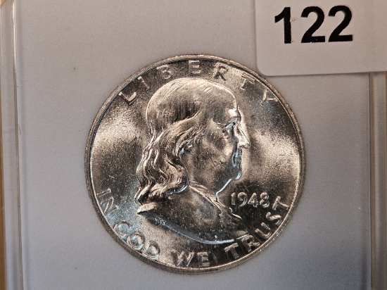 1948-D Franklin Half Dollar in Very Choice Brilliant Uncirculated FBL