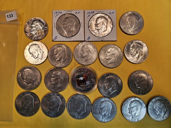 Twenty mixed Eisenhower Dollars