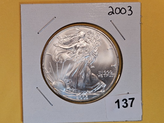 GEM Brilliant Uncirculated 2003 American Silver Eagle