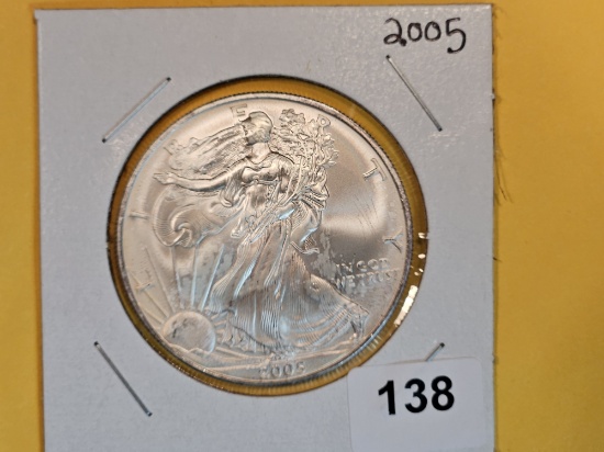GEM Brilliant Uncirculated 2005 American Silver Eagle