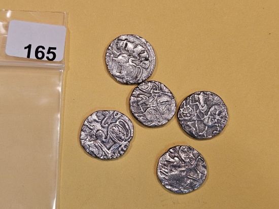 Five silver Ottoman Empire coins
