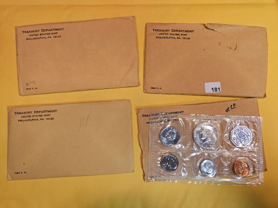 Four 1964 US Silver Proof Sets