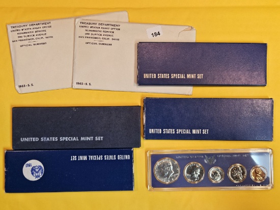 Seven US SILVER Special Mint Sets