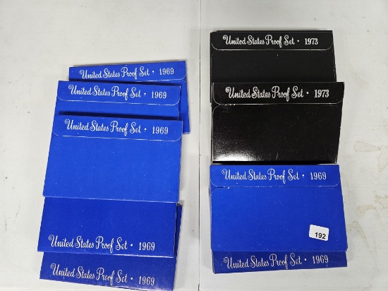 Ten mixed US Proof Sets