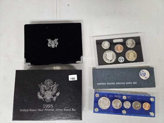 Five mixed US Silver Proof Sets