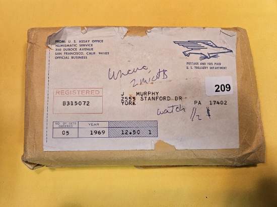 Five 1969 US Silver Mint Sets