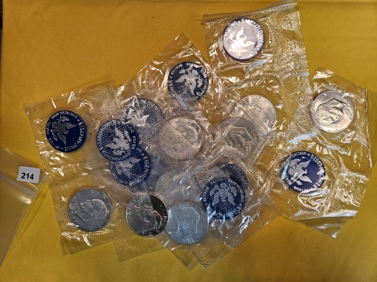 Ten Mixed Brilliant Uncirculated SILVER Blue IKES