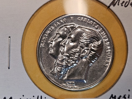 * Scarce * 1886-1867 Maximilian & Carlota Medal