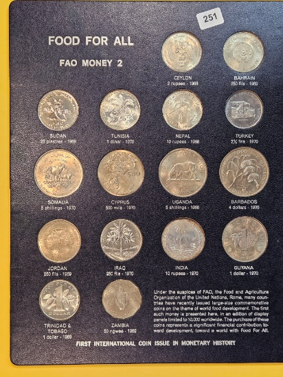 GEM BU Food For All FAO Money 2 World Coin Set
