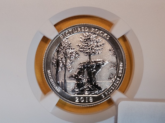 PERFECT! NGC 2018-S SILVER Washington Quarter in Proof 70 Reverse Proof
