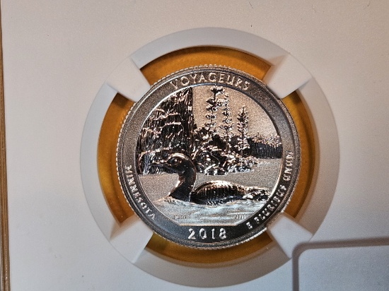 PERFECT! NGC 2018-S SILVER Washington Quarter in Proof 70 Reverse Proof