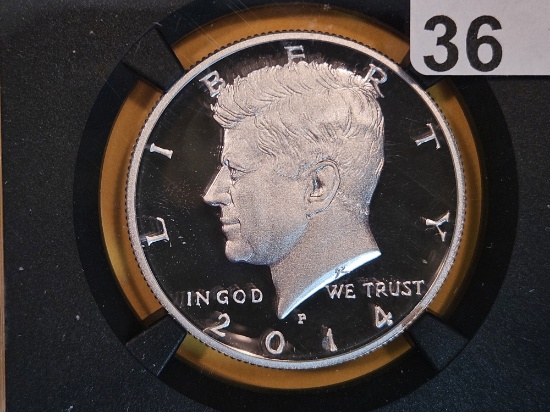 PERFECT! NGC 2014-P SILVER Kennedy half Dollar in Proof 70 Ultra Cameo