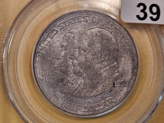 PCGS 1923-S Commemorative silver half dollar in Mint State 64